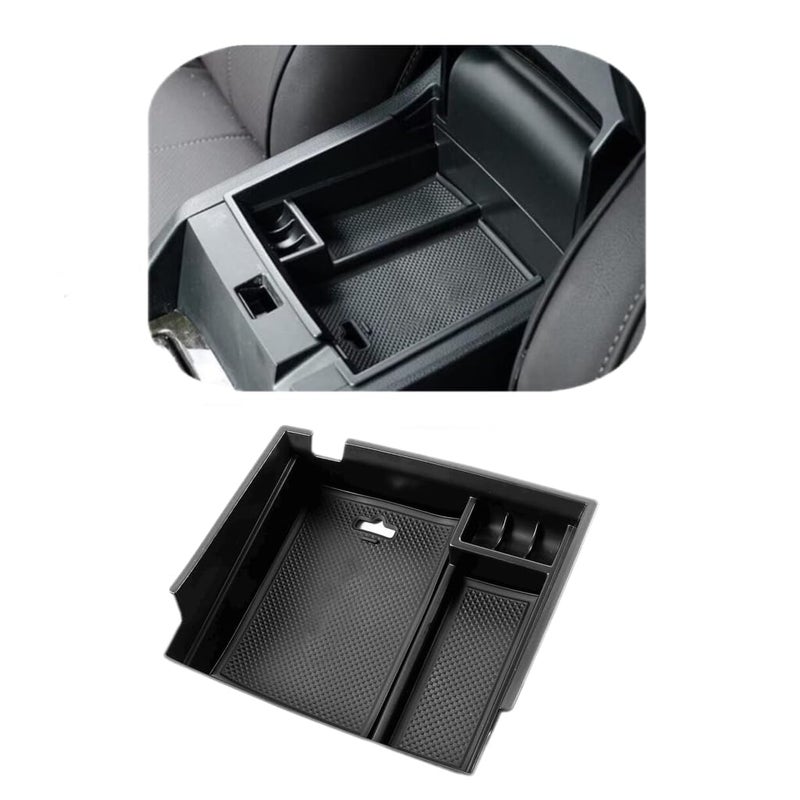Vesul Center Console Armrest Storage Box Compatible with Honda Accord Sedan 2013 2014 2015 2016 2017 ABS Tray Insert Organizer Glove Pallet Black - Image 1